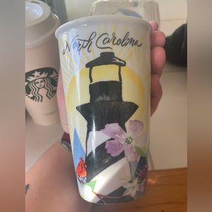 Starbucks North Carolina Light House Ceramic Travel Mug